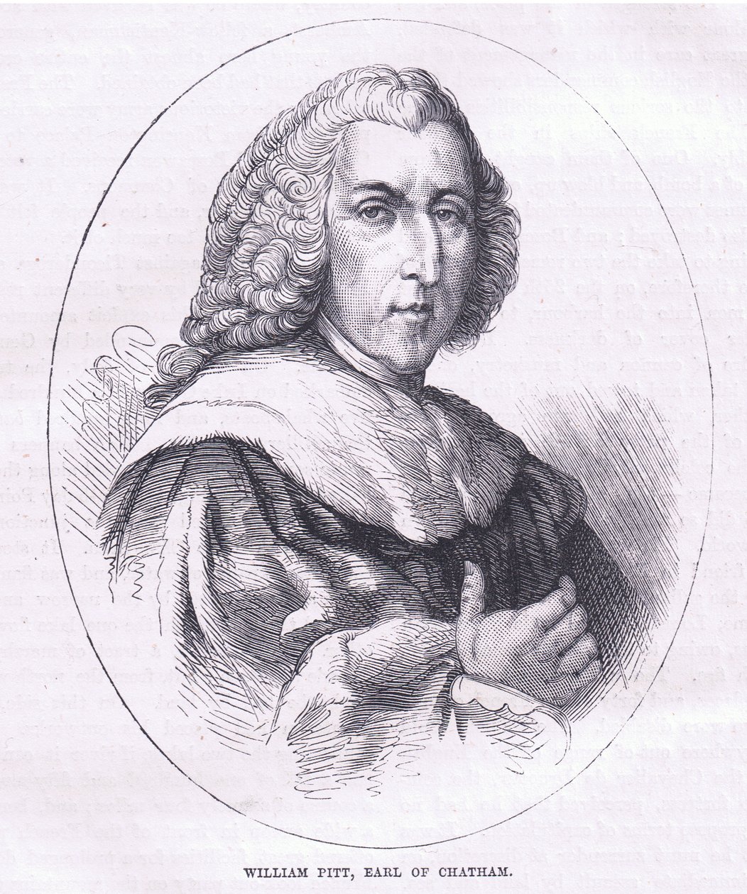 William Pitt, Conde de Chatham, ilustración de Cassells History of the United States publicada por Cassell, Petter & Galpin, c.1900 (litografía). de American English school