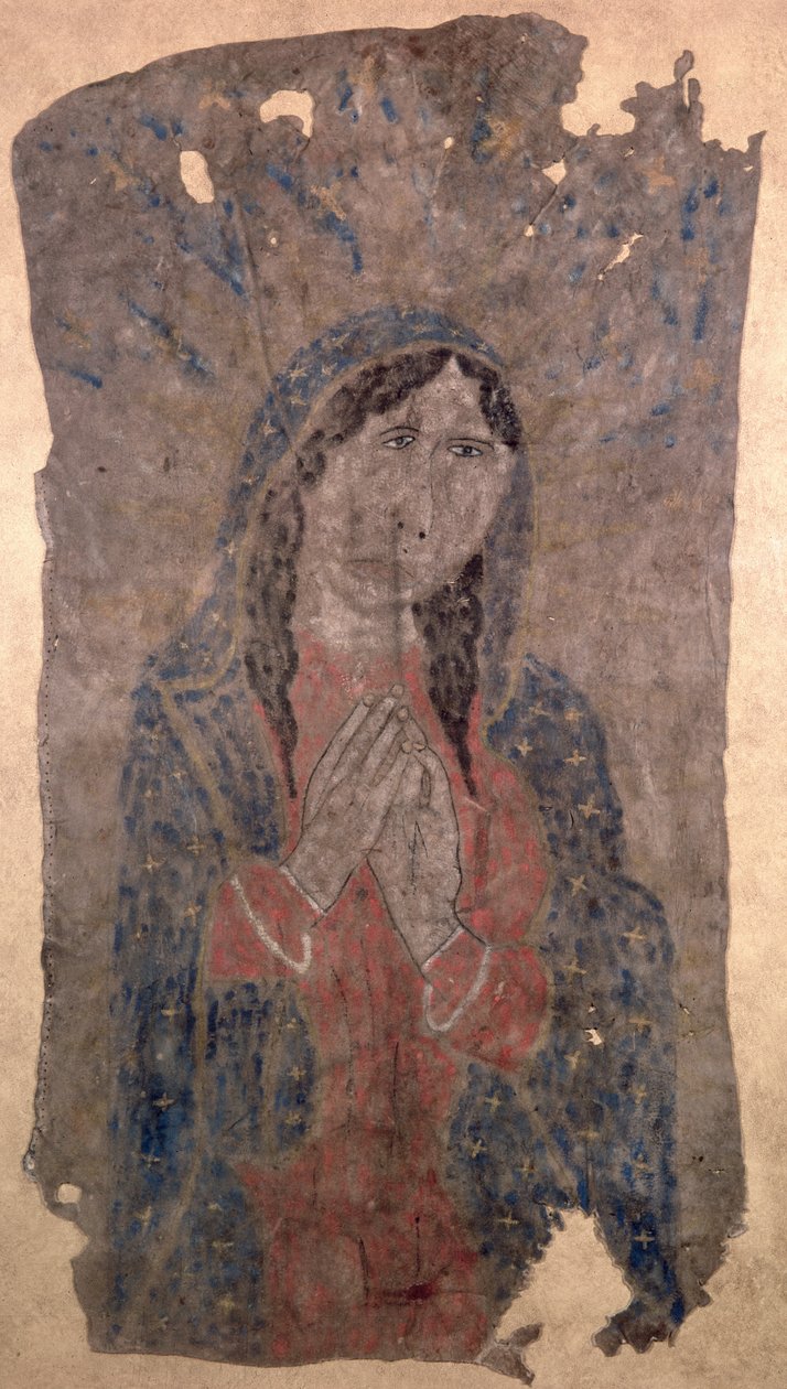 Pintura de una Virgen, india Pueblo de American Native
