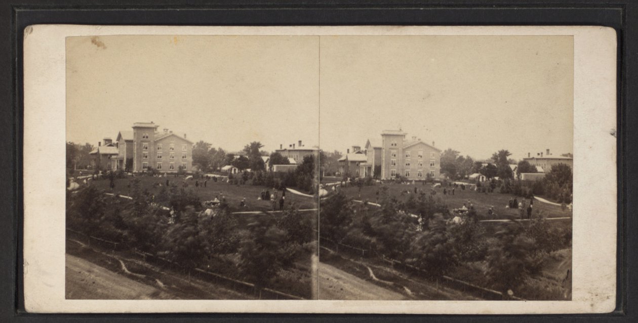 Edificio y terrenos, Comunidad de Oneida, Estado de Nueva York, c.1870 de American Photographer