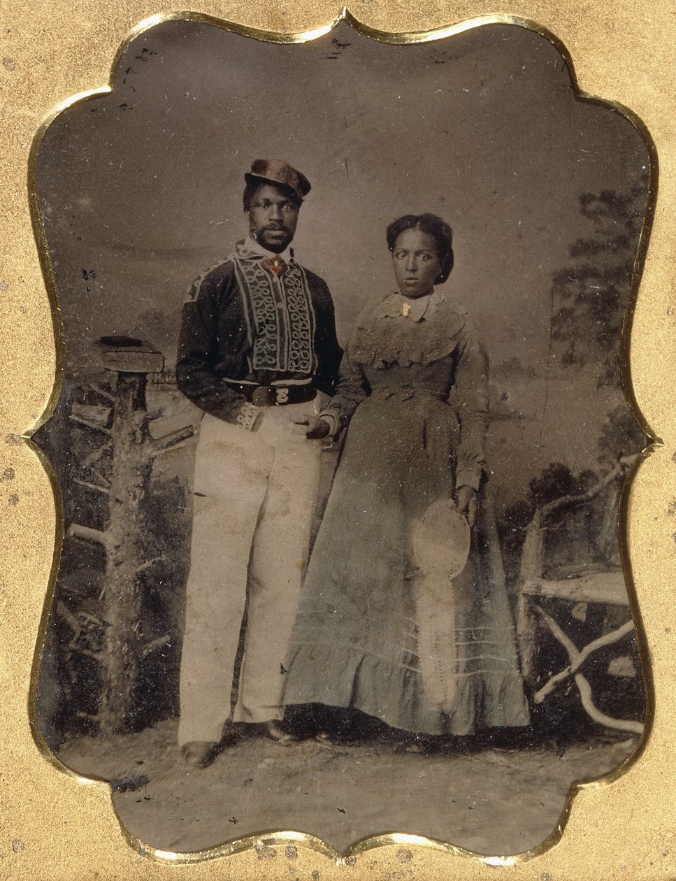 Bombero y novia, c.1860 de American Photographer