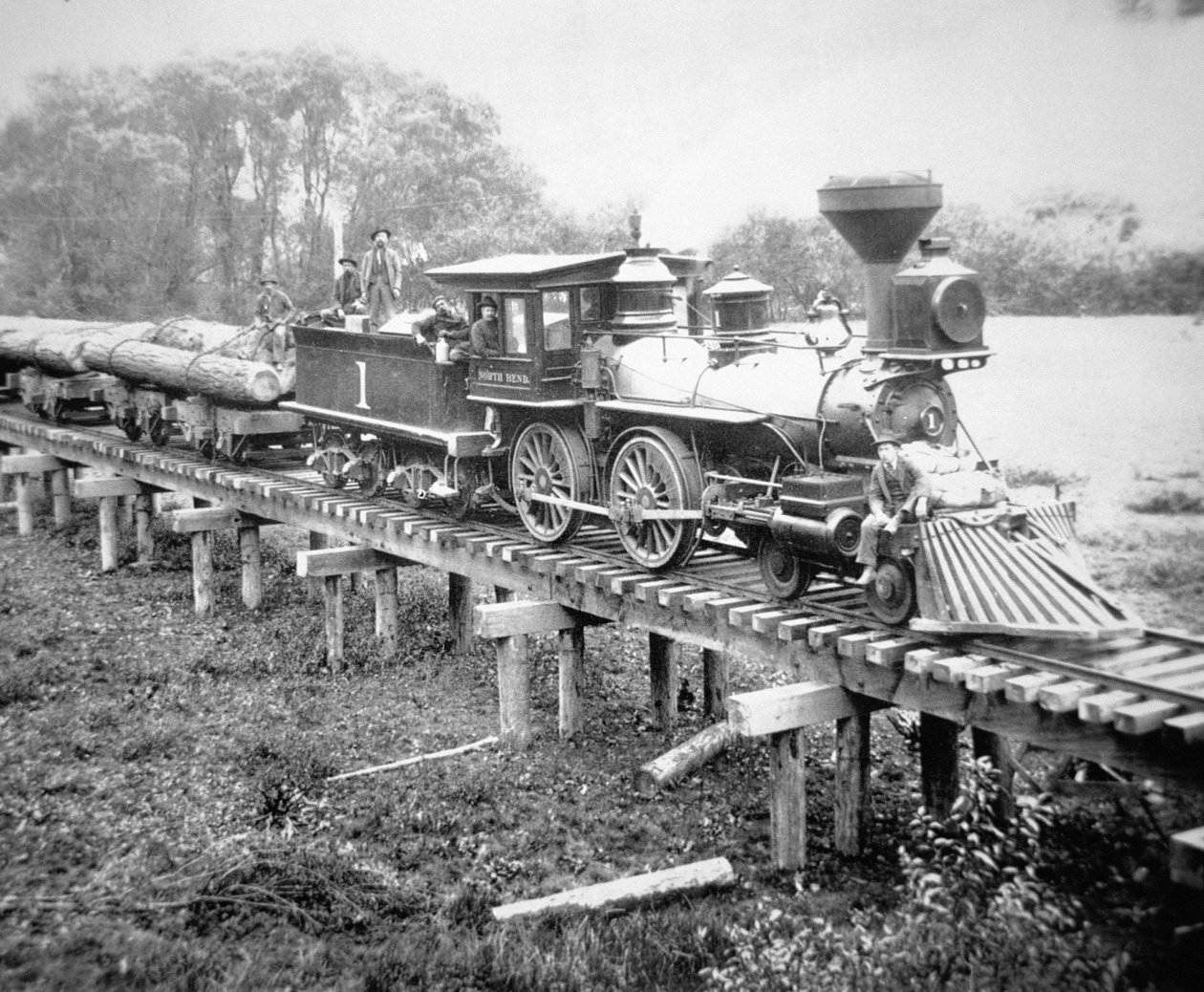 Tren de carga, Condado de Coss, Oregón, c.1880 de American Photographer