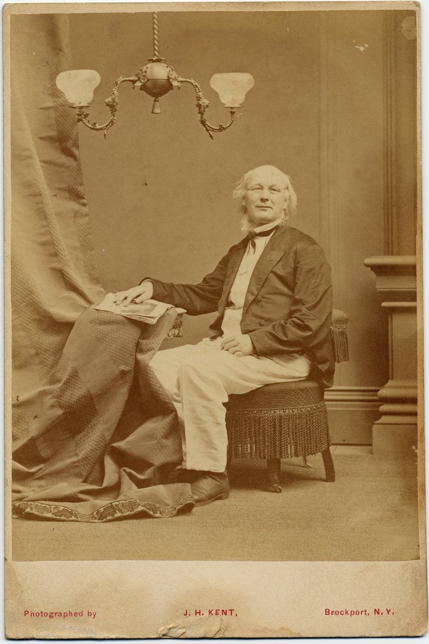 Horace Greeley (1811-72), político y editor de periódicos de EE.UU., foto de J H Kent, Brockport, Nueva York de American Photographer