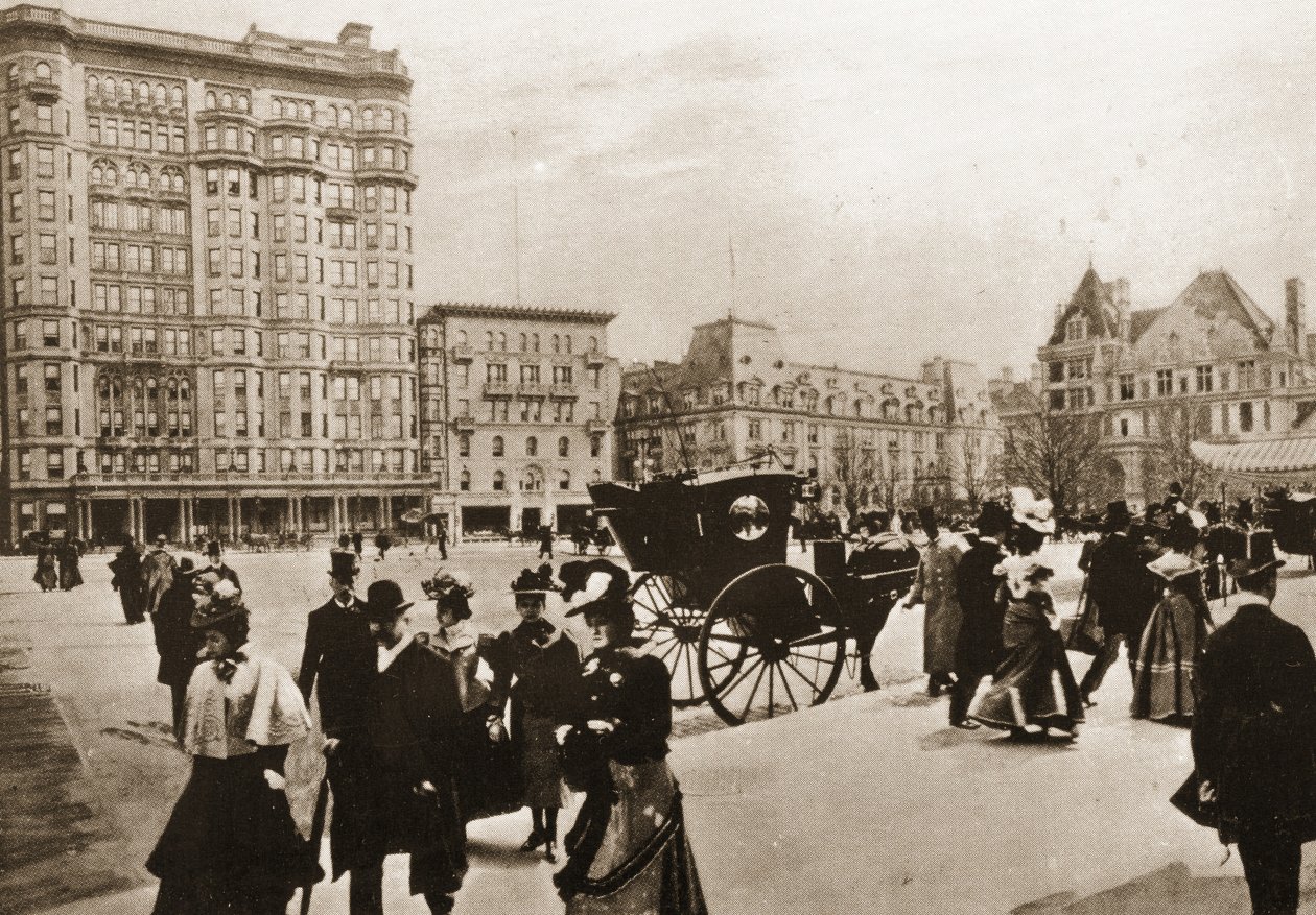 Frente al Hotel Plaza, Ciudad de Nueva York, 1896 de American Photographer