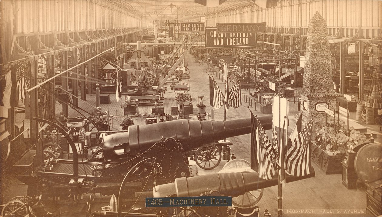Cañones de Krupp, exhibición alemana, Exposición Internacional del Centenario, Filadelfia, 1876 de American Photographer