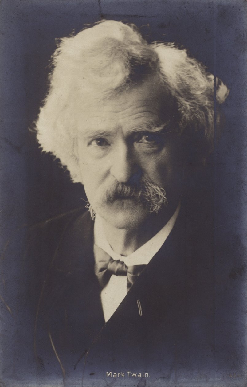 Mark Twain (1835-1910), escritor estadounidense (foto en blanco y negro) de American Photographer