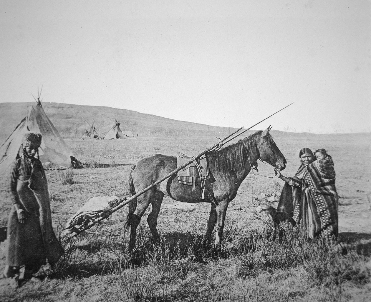 Pueblo Cree Nativo Americano del Oeste de Canadá, c.1890 de American Photographer