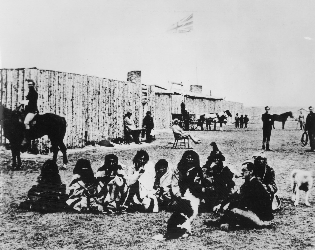 Policía Montada del Noroeste en Fort Calgary en 1876 de American Photographer
