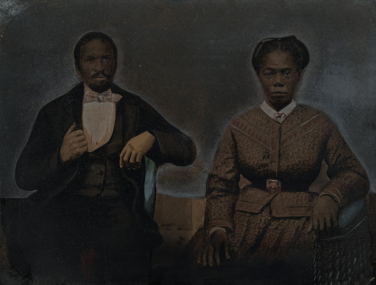 Retrato de un hombre y una mujer, 1860 (foto) de American Photographer