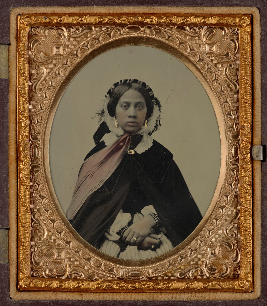 Retrato de mujer, posiblemente Josephine Folks,c. 1860 (foto) de American Photographer