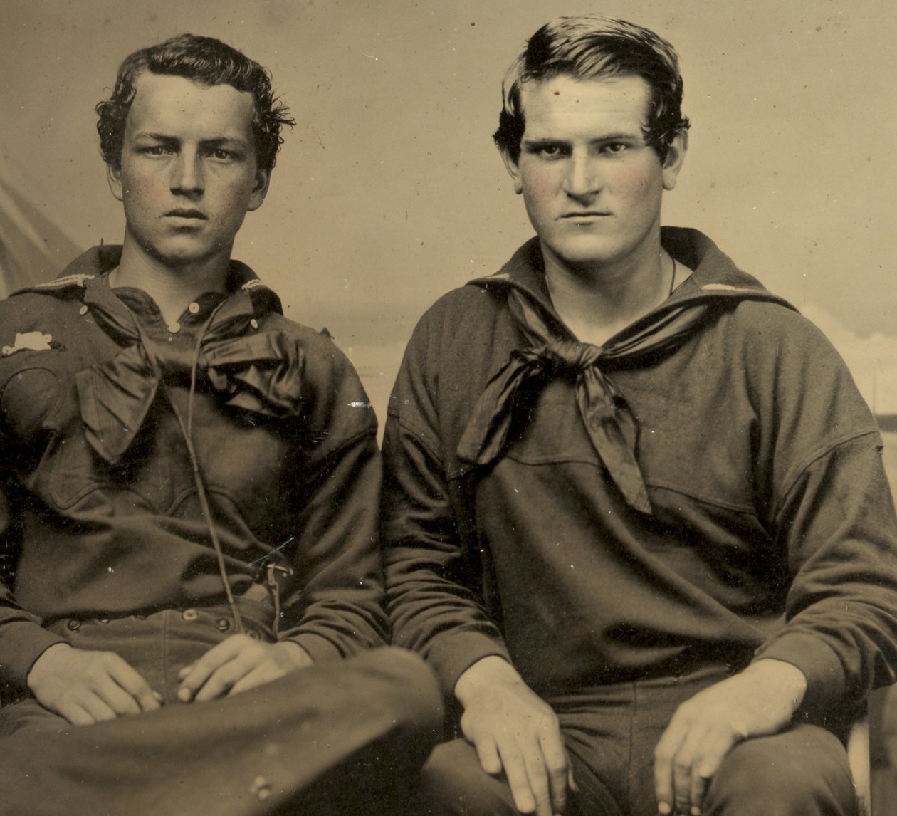 Retrato de dos marineros en uniforme de la Unión, c.1861 de American Photographer