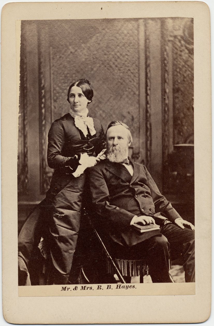 Rutherford Birchard Hayes (1822-93), 19º Presidente de EE.UU., y Lucy Ware Webb Hayes (1831-89), su esposa de American Photographer