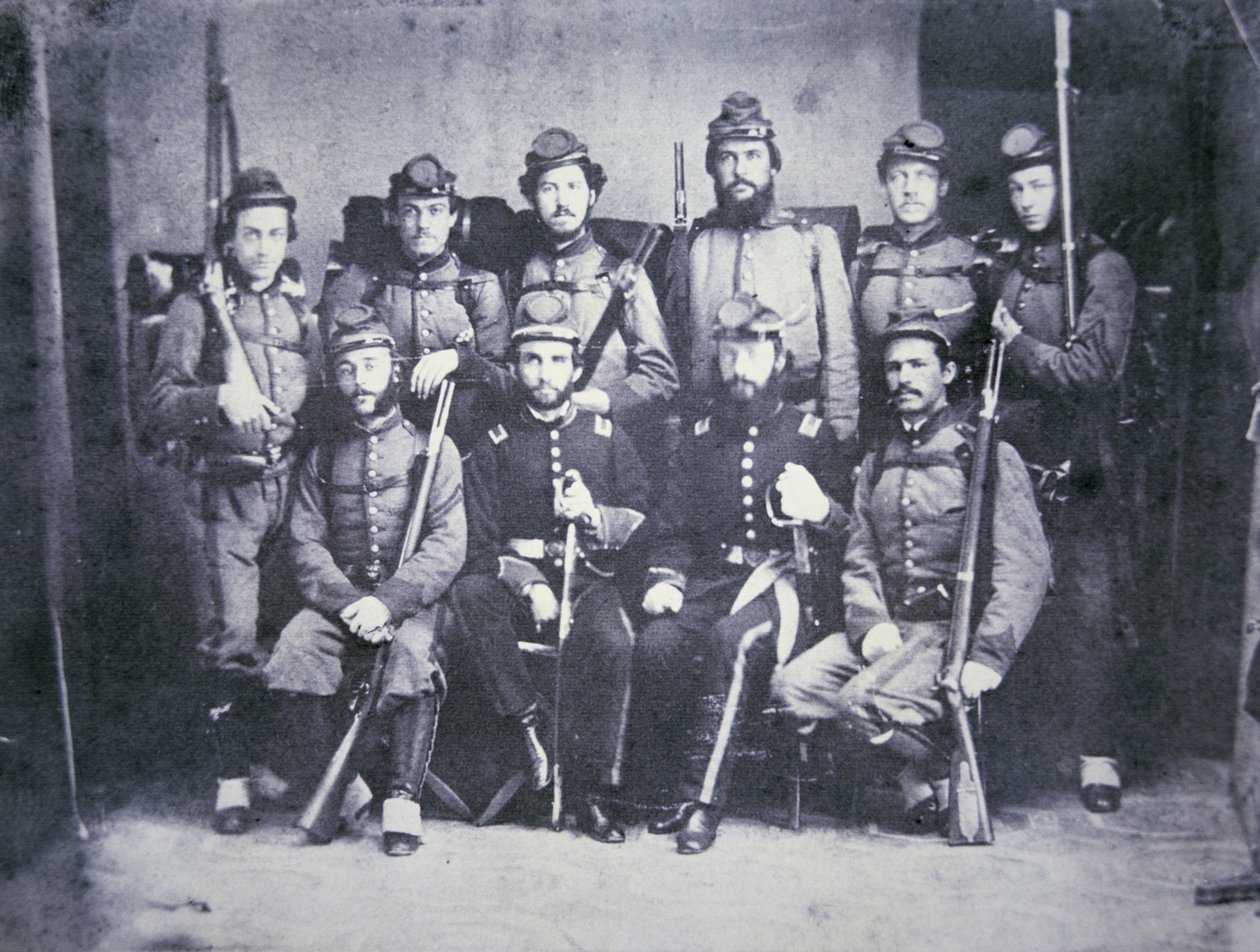 Los cadetes Zouave de Charleston del Ejército Confederado de American Photographer