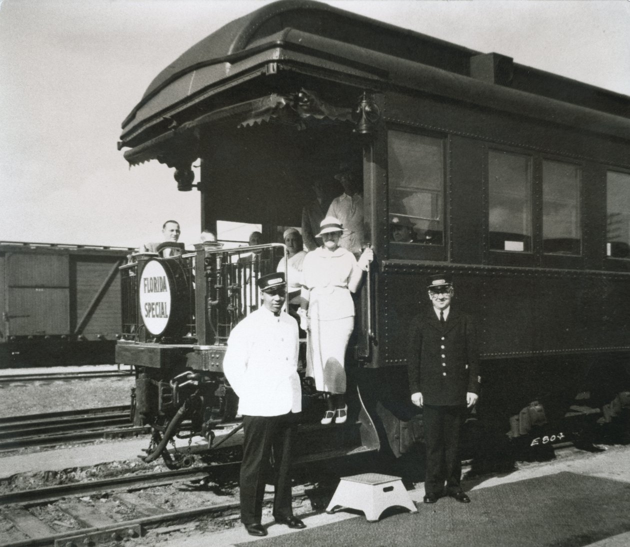 El vagón de observación del lujoso tren 