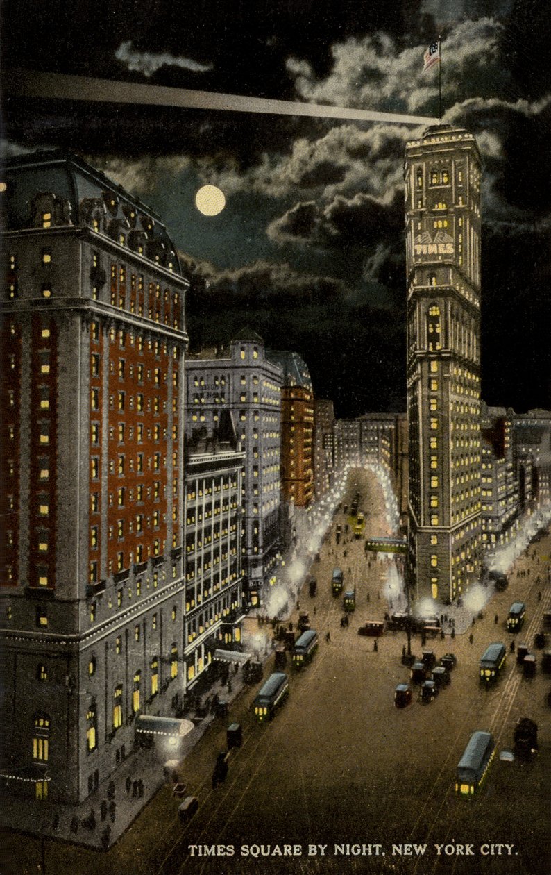 Times Square de noche, Nueva York, EE.UU. (foto en color) de American Photographer