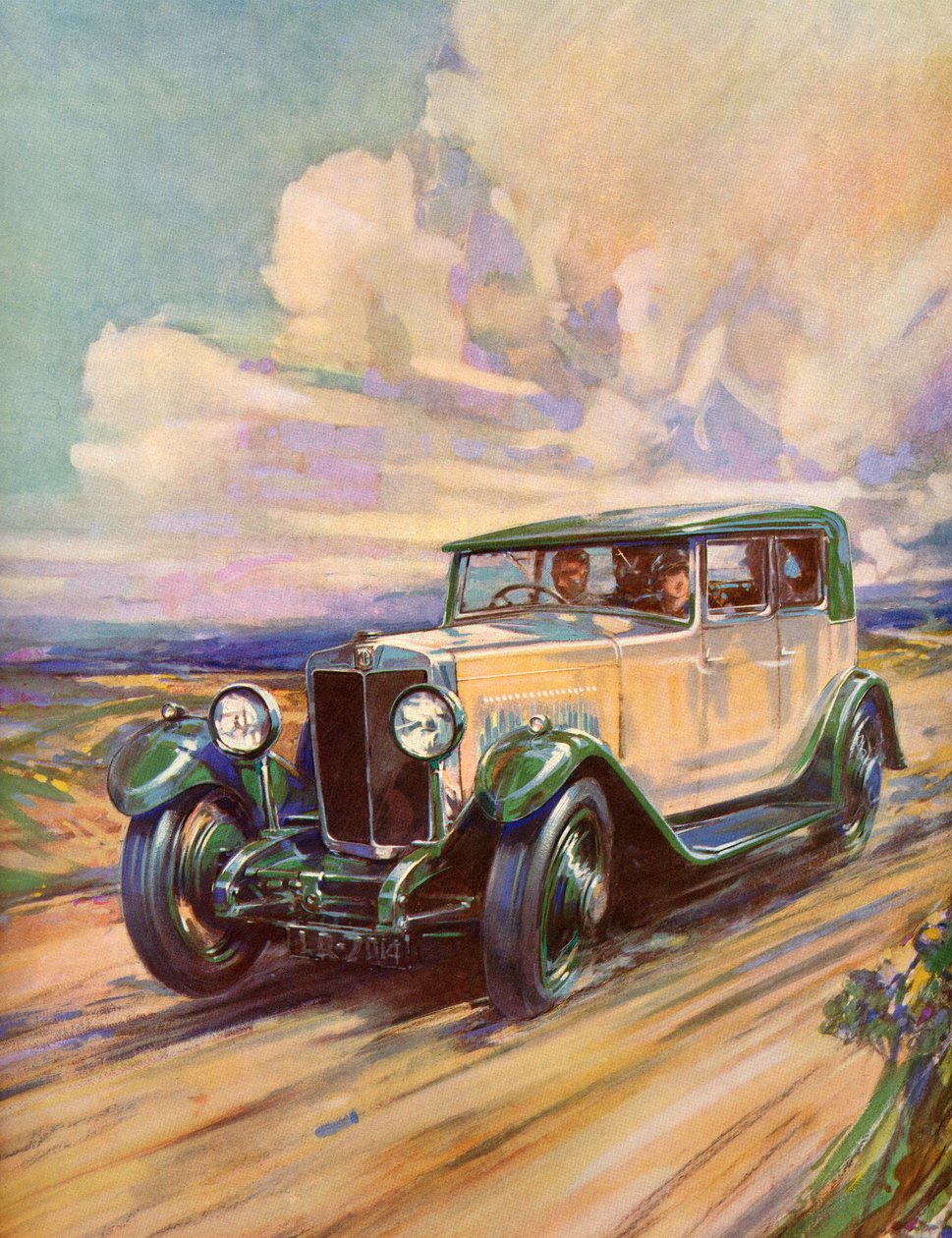 Un roadster de los años 20 a toda velocidad por un camino de tierra de American School