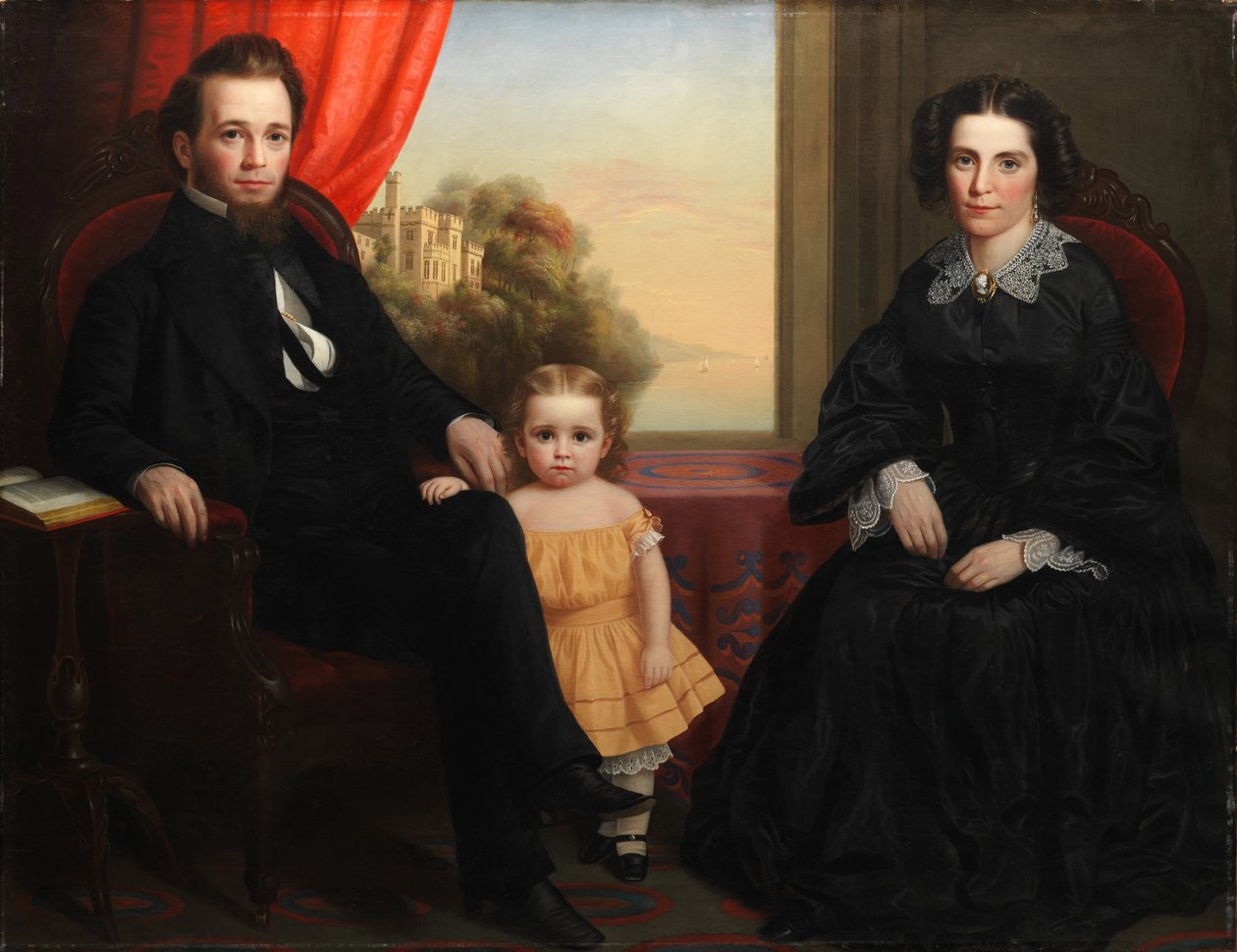 Retrato de grupo familiar, c.1850 de American School