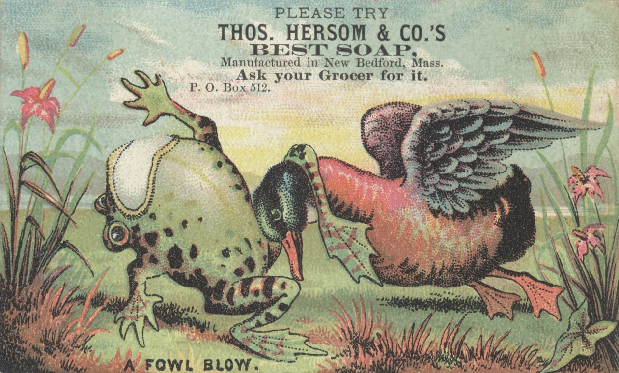 Un golpe de ave, anuncio de Thos. Hersom & Cos Best Soap, c.1880 de American School
