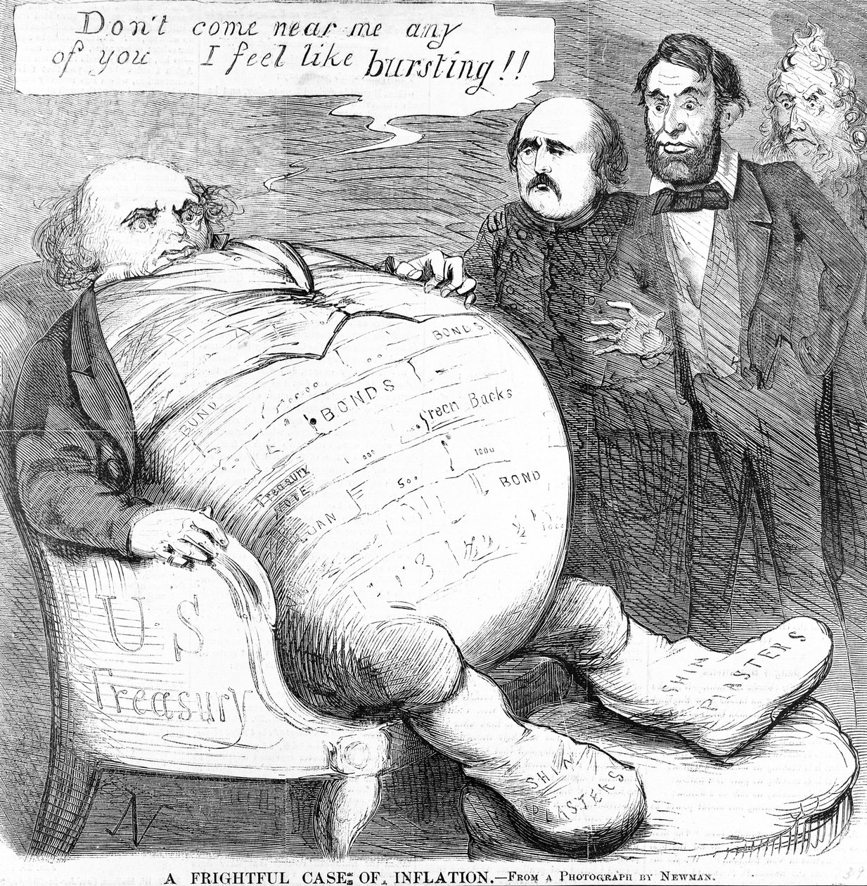 Un caso espantoso de inflación, c.1863 de American School