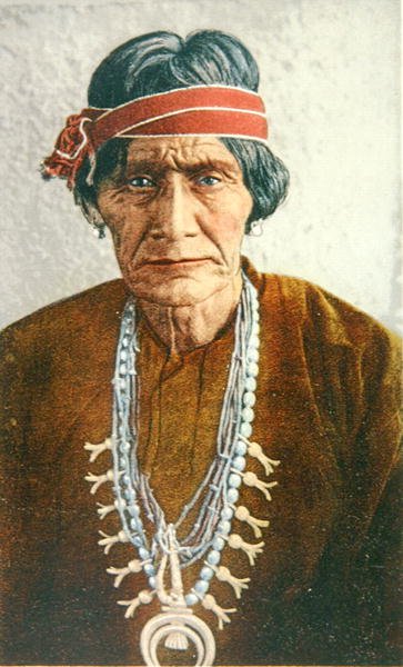 Un Hombre Medicina Navajo de Nuevo México, c.1900 de American School