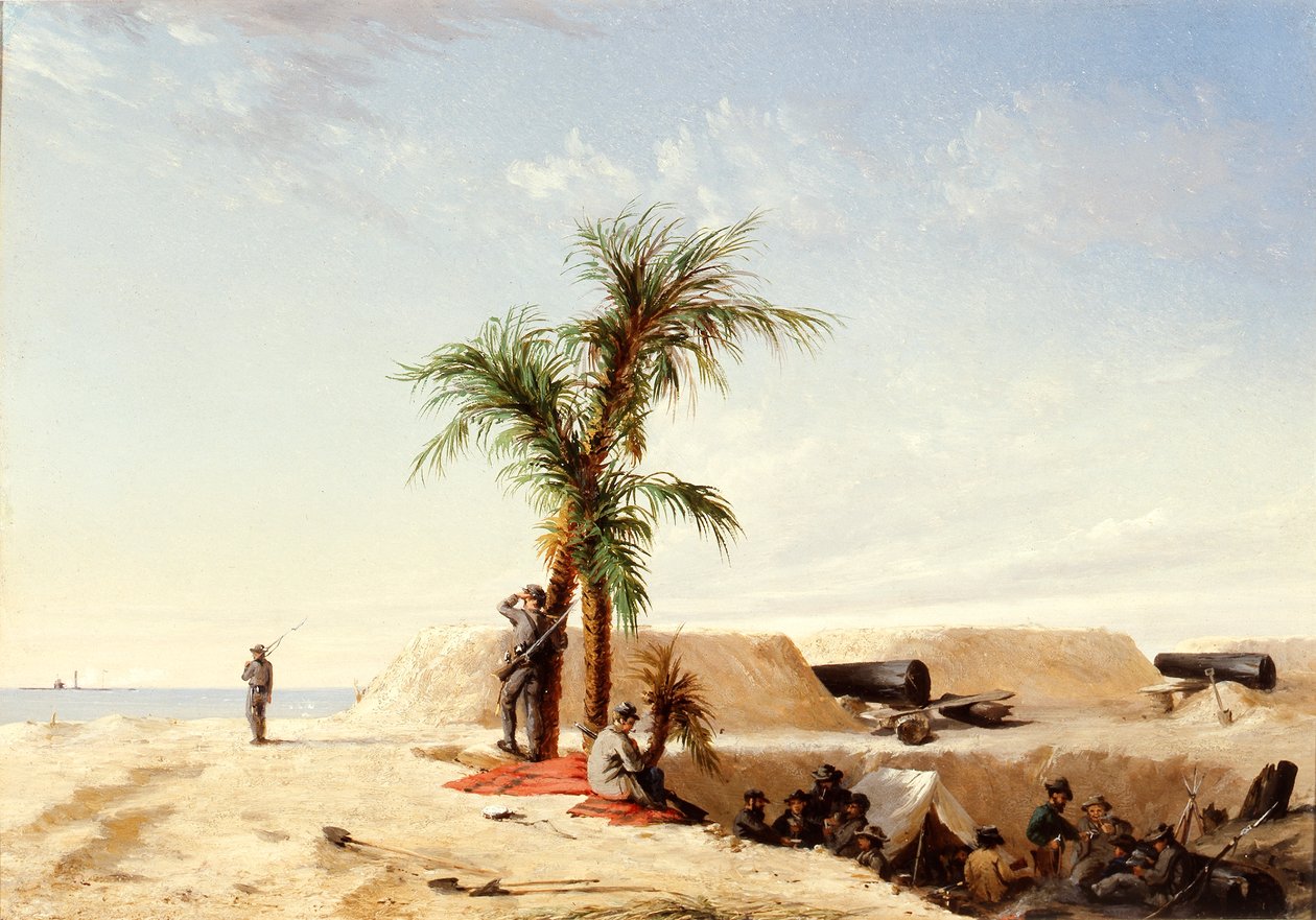 Una batería cuáquera (óleo sobre lienzo) de American School
