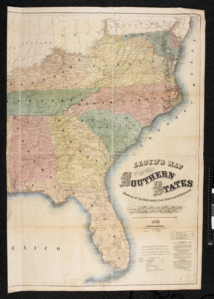 Un mapa de los estados del sur de América del Norte de American School
