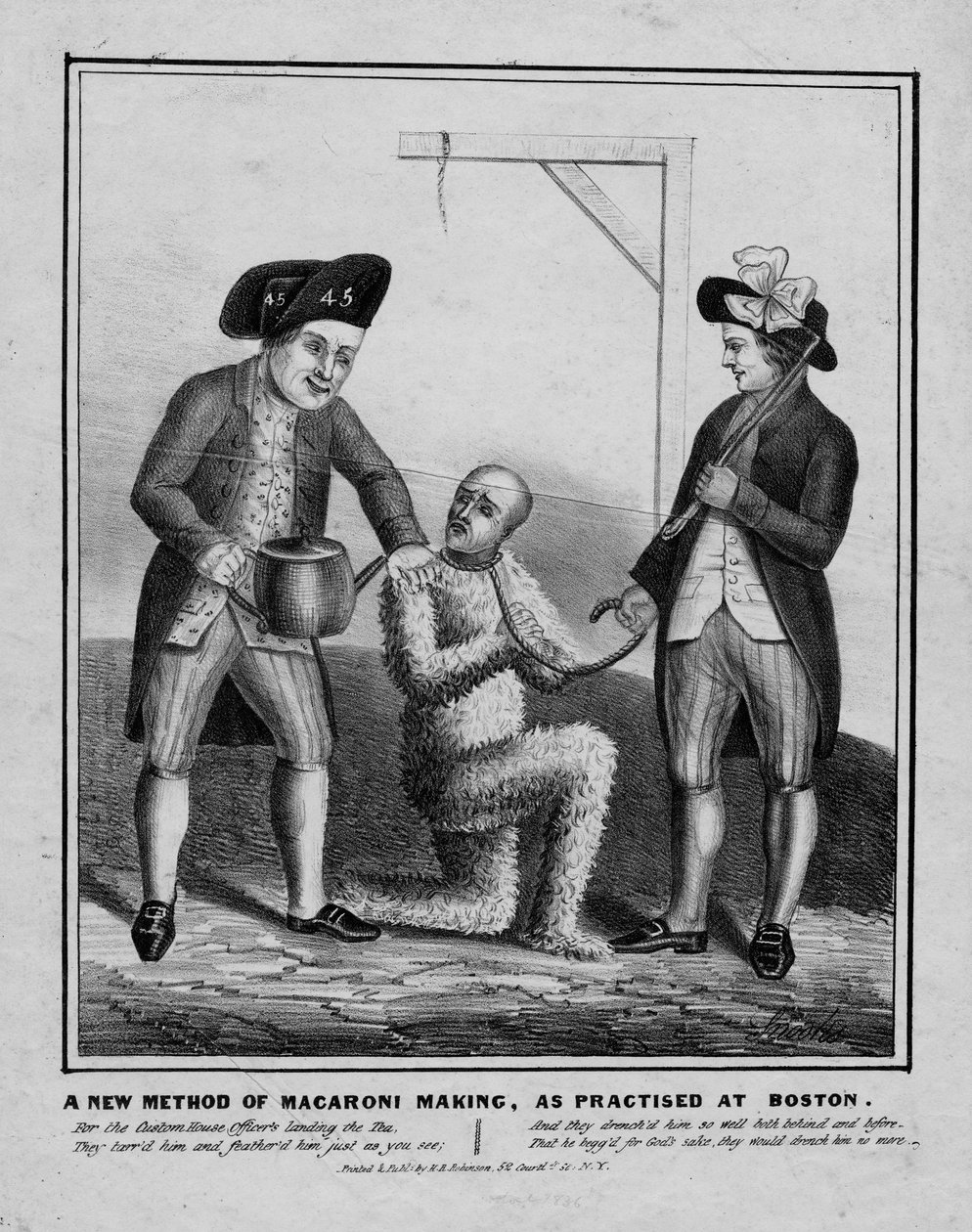 Un nuevo método de hacer macarrones, como se practica en Boston, c.1836 de American School