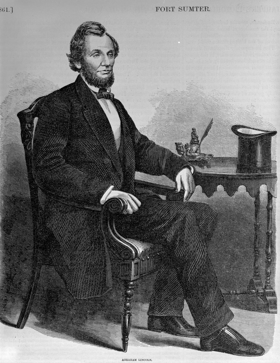 Abraham Lincoln, de la Historia Pictórica de la Guerra Civil de Harper de American School