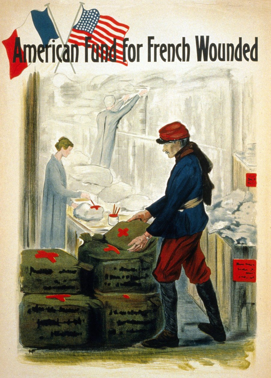 Fondos Americanos para los Heridos de Guerra Franceses - ca. 1917 de American School