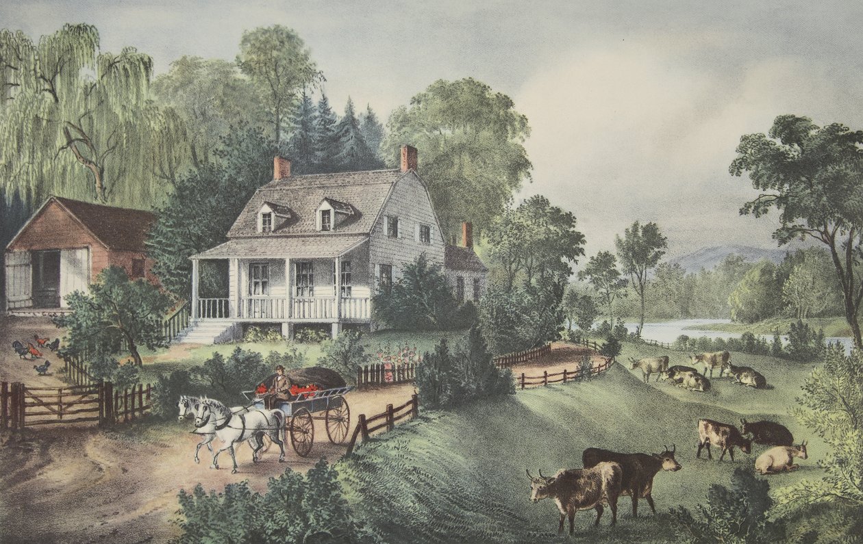 Granja americana - Verano, pub. 1868 de American School