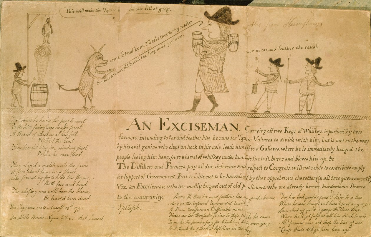 Un recaudador de impuestos, c.1790 de American School