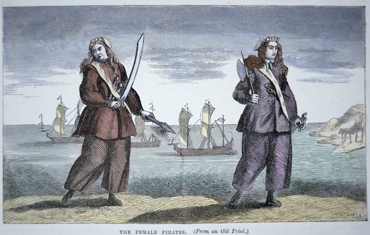 Anne Bonny (n.1697) y Mary Read de American School