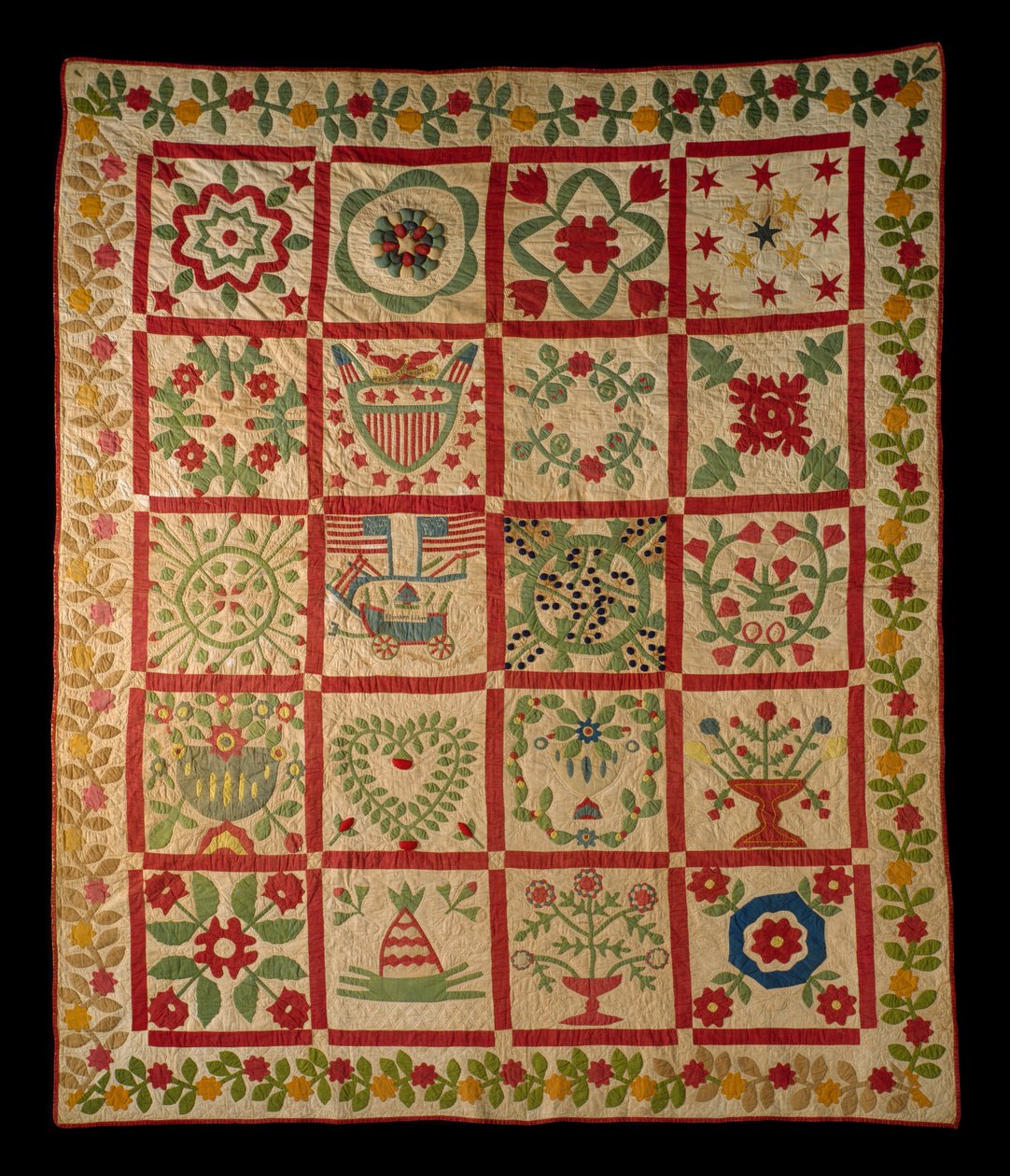 Colcha de Álbum de Apliqué, L & M de American School
