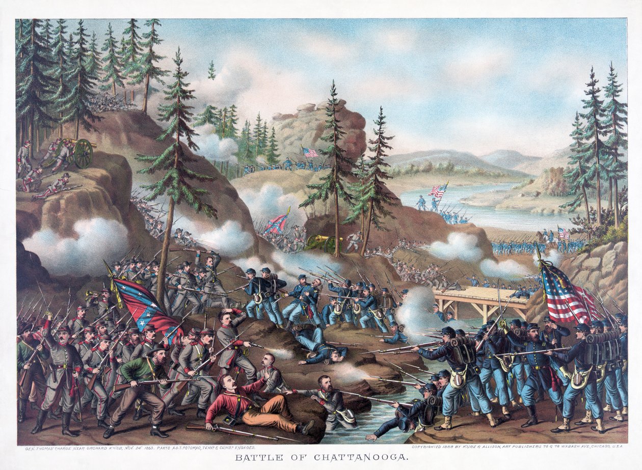 Batalla de Chattanooga, pub. Kurz  Allison de American School