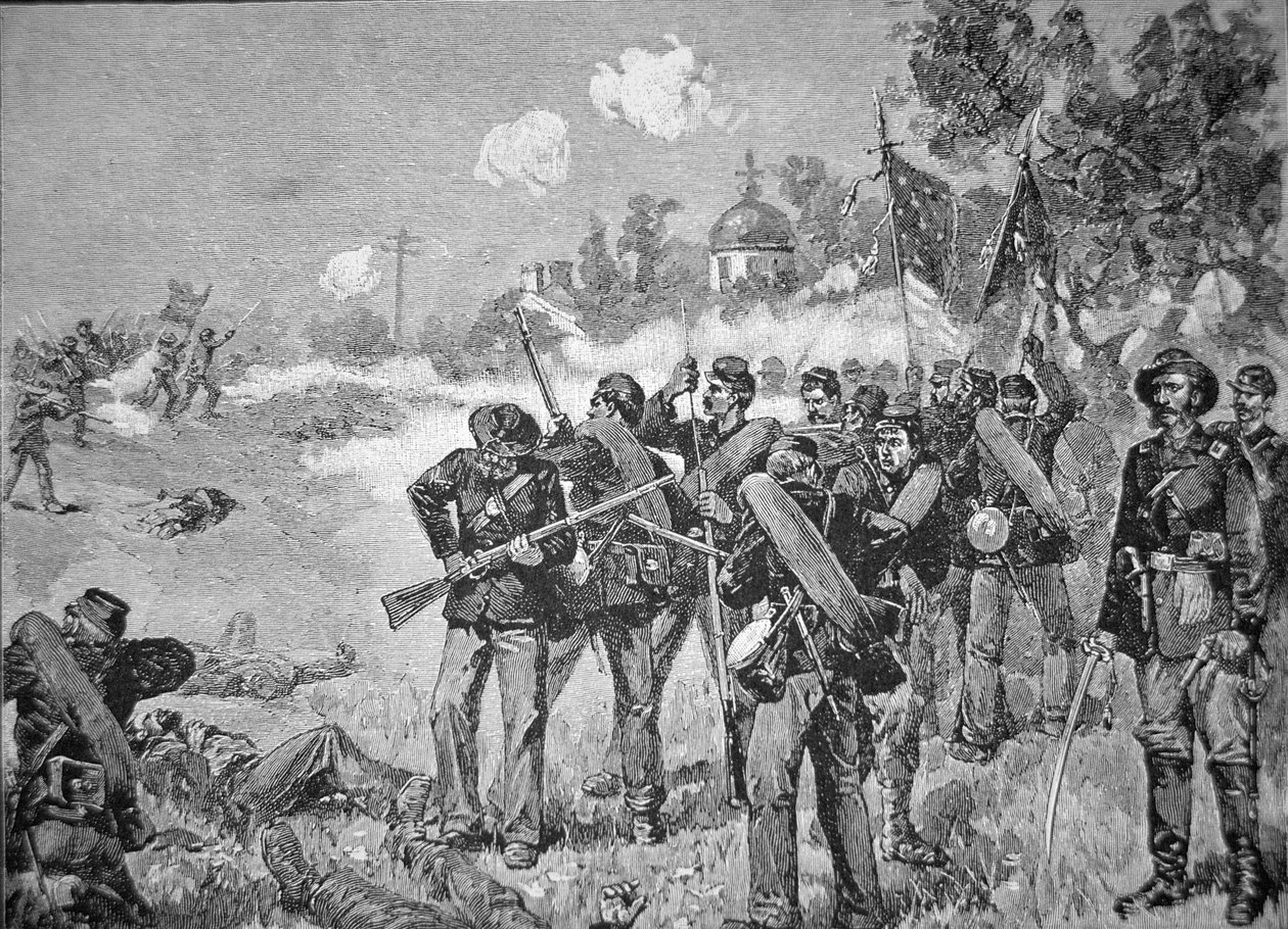 Batalla de Gettysburg, a corta distancia en el primer día de American School