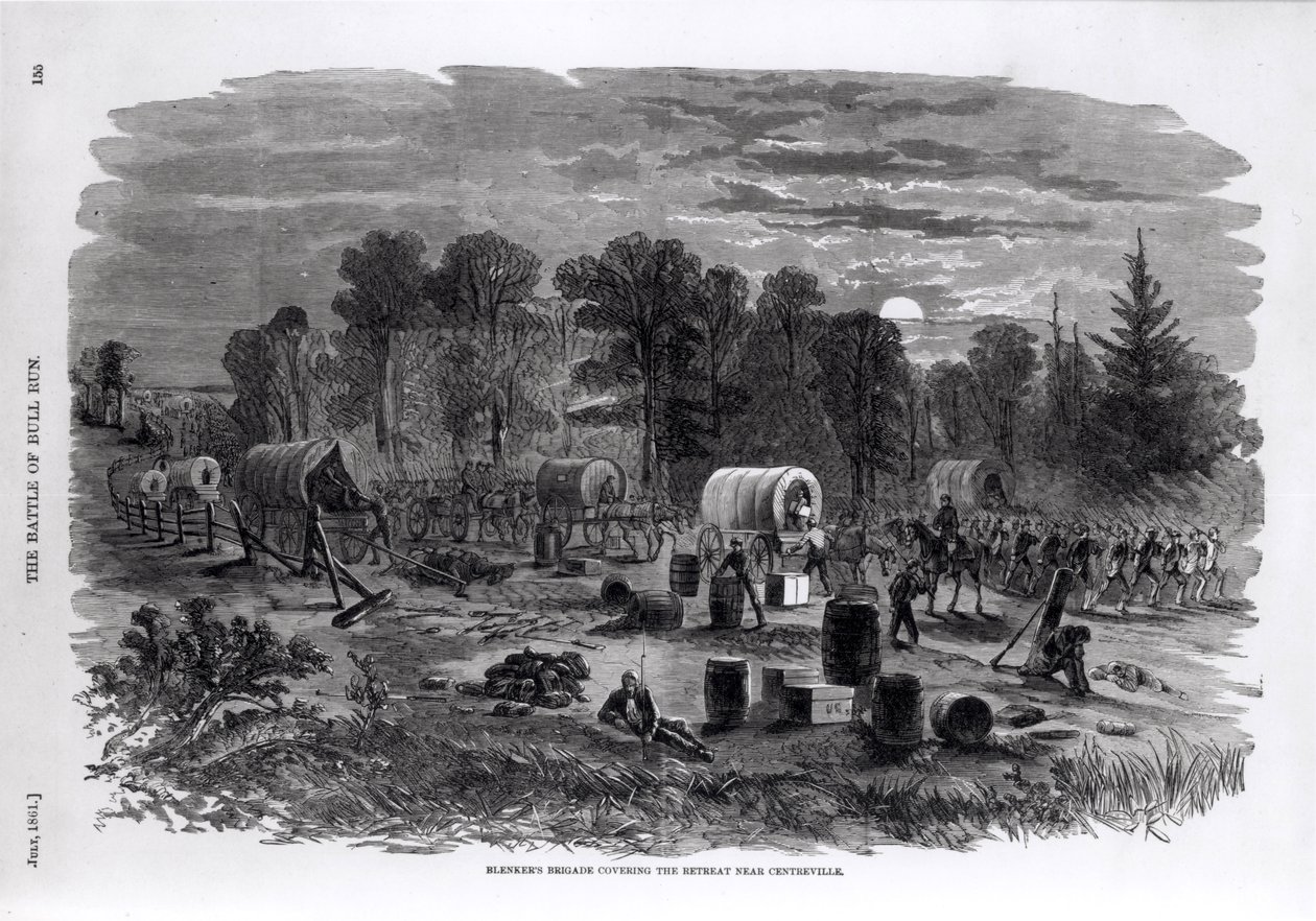 La Brigada de Blenker cubriendo la retirada cerca de Centreville, julio de 1861, de 