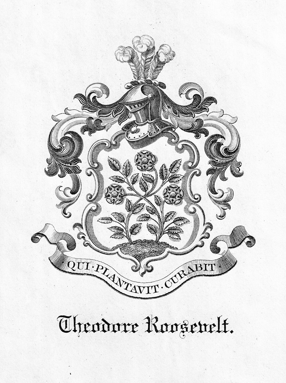 Exlibris del Presidente Theodore Roosevelt (1858-1919) de American School