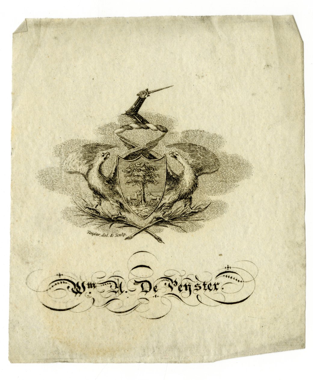 Exlibris de William Axtell De Peyster (1793-1856), c.1840 de American School