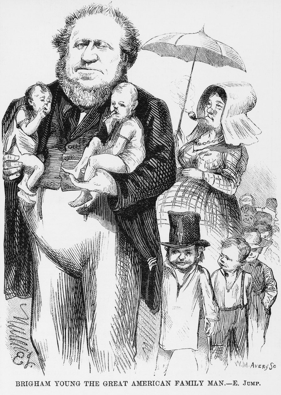 Brigham Young (1801-77) el gran hombre de familia estadounidense de American School