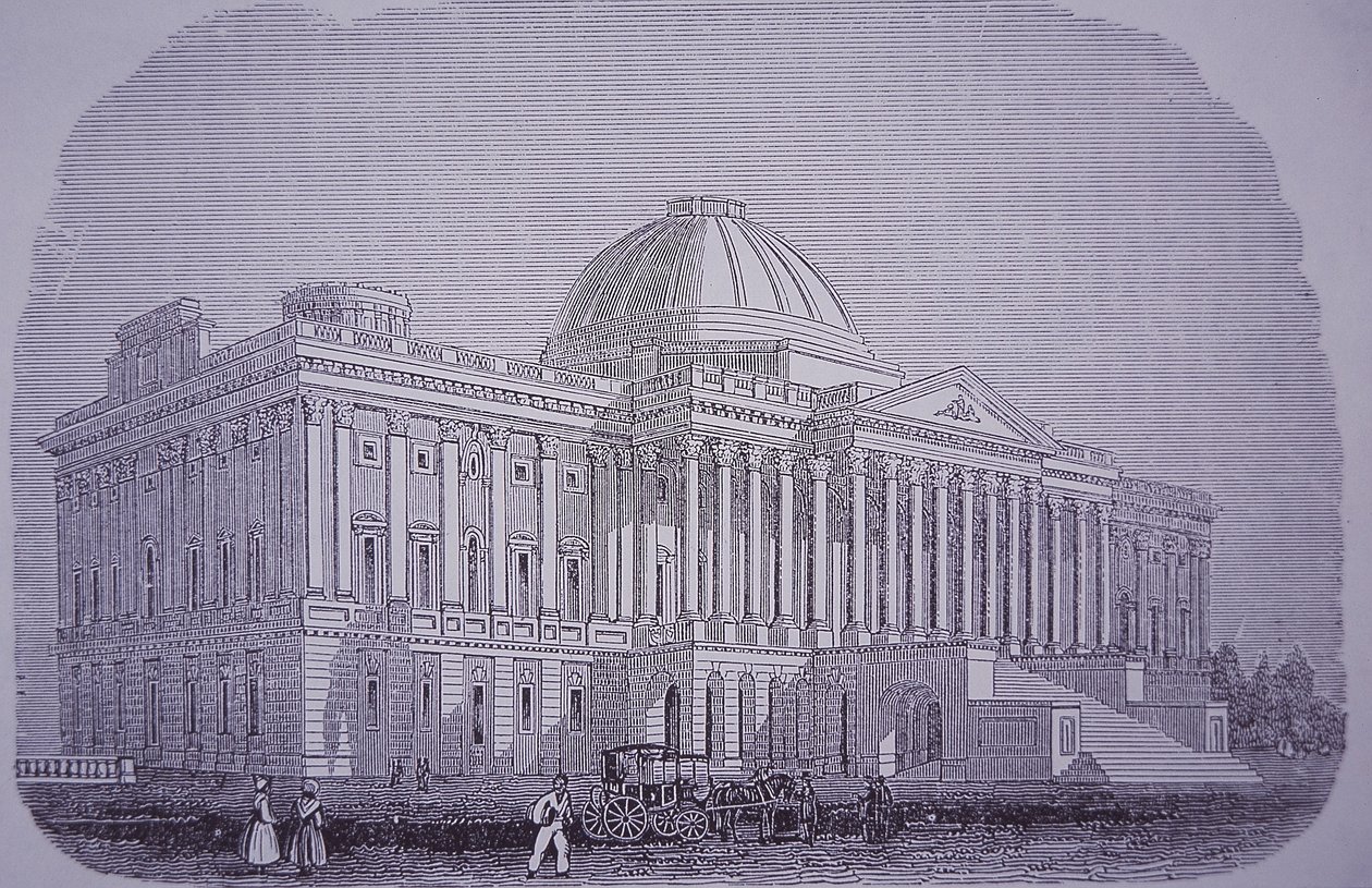 Edificio del Capitolio, Washington DC, EE.UU., c.1848 de American School