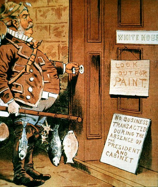 Caricatura del Presidente Chester A. Arthur de la Revista 