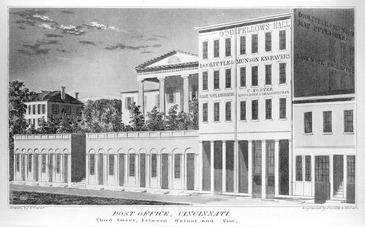 Oficina de Correos de Cincinnati, Tercera Calle, 1841 de American School