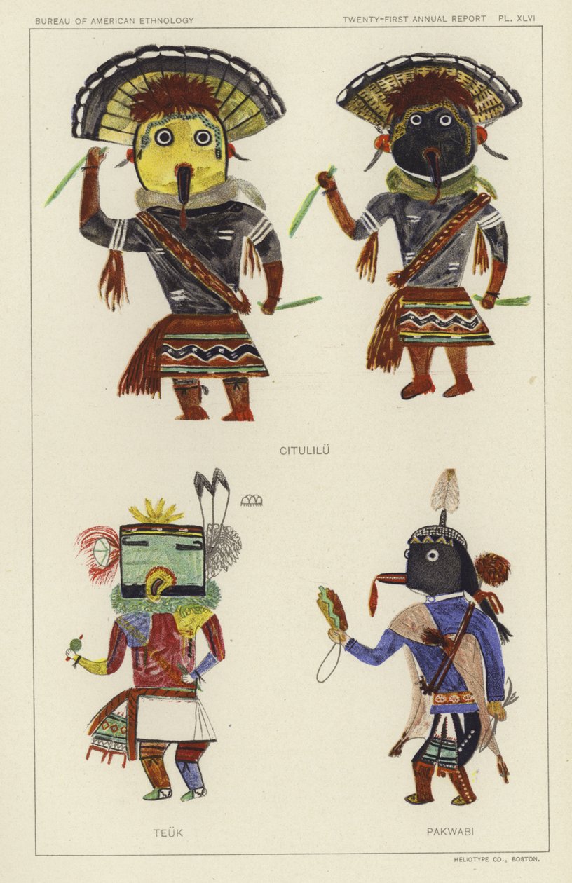 Citulilu, Teuk, Pakwabi (litografía en color) de American School