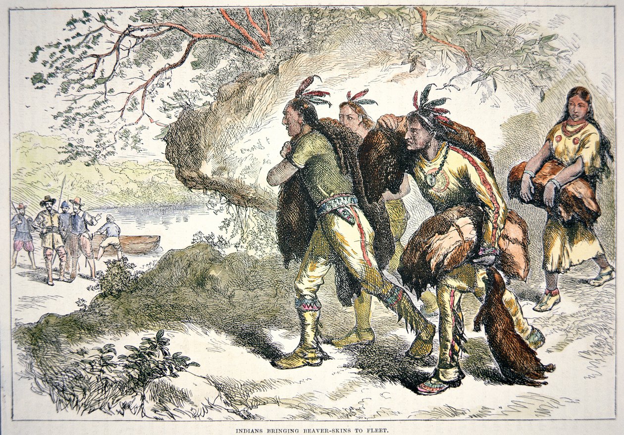 Comerciantes de pieles coloniales de American School