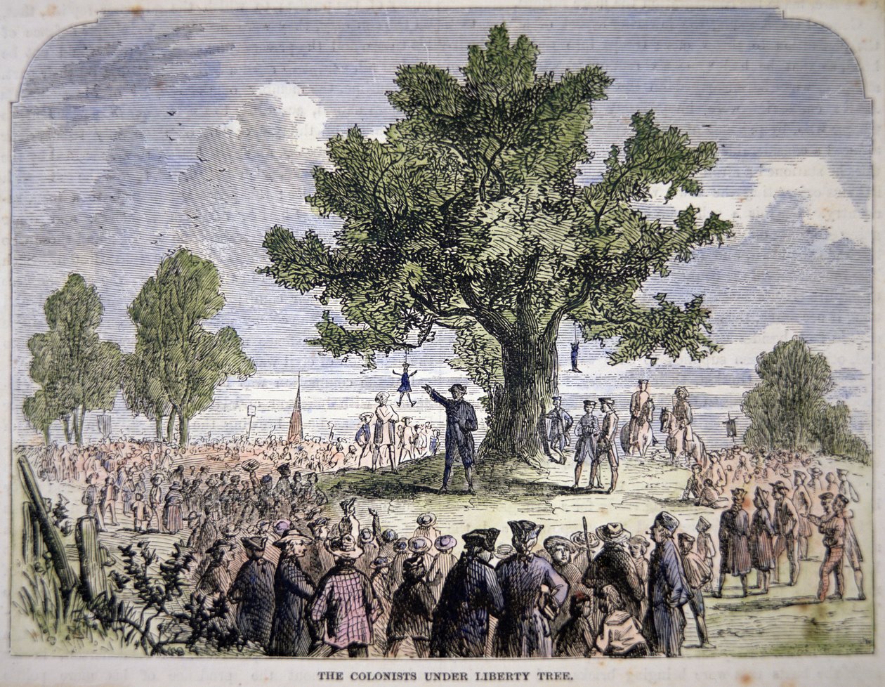 Colonos bajo el Árbol de la Libertad de American School