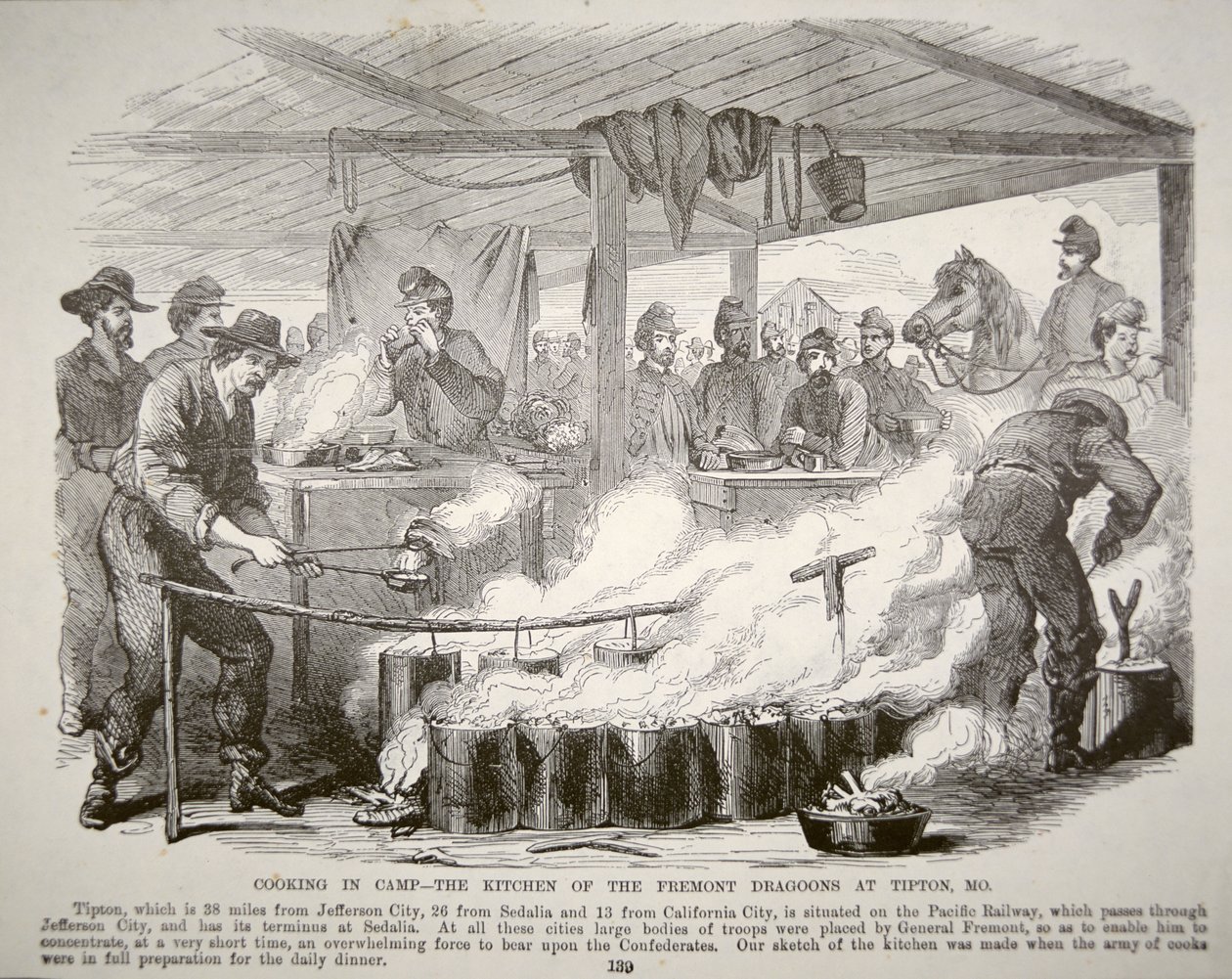 Cocinando en el campamento - La cocina de los Dragones de Fremont en Tipton, Missouri de American School