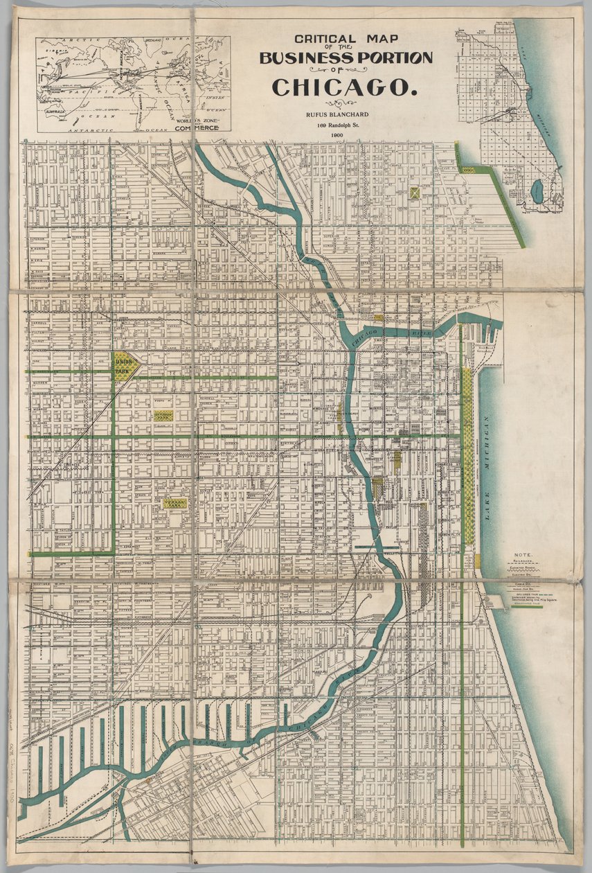 Mapa crítico de la parte comercial de Chicago de American School