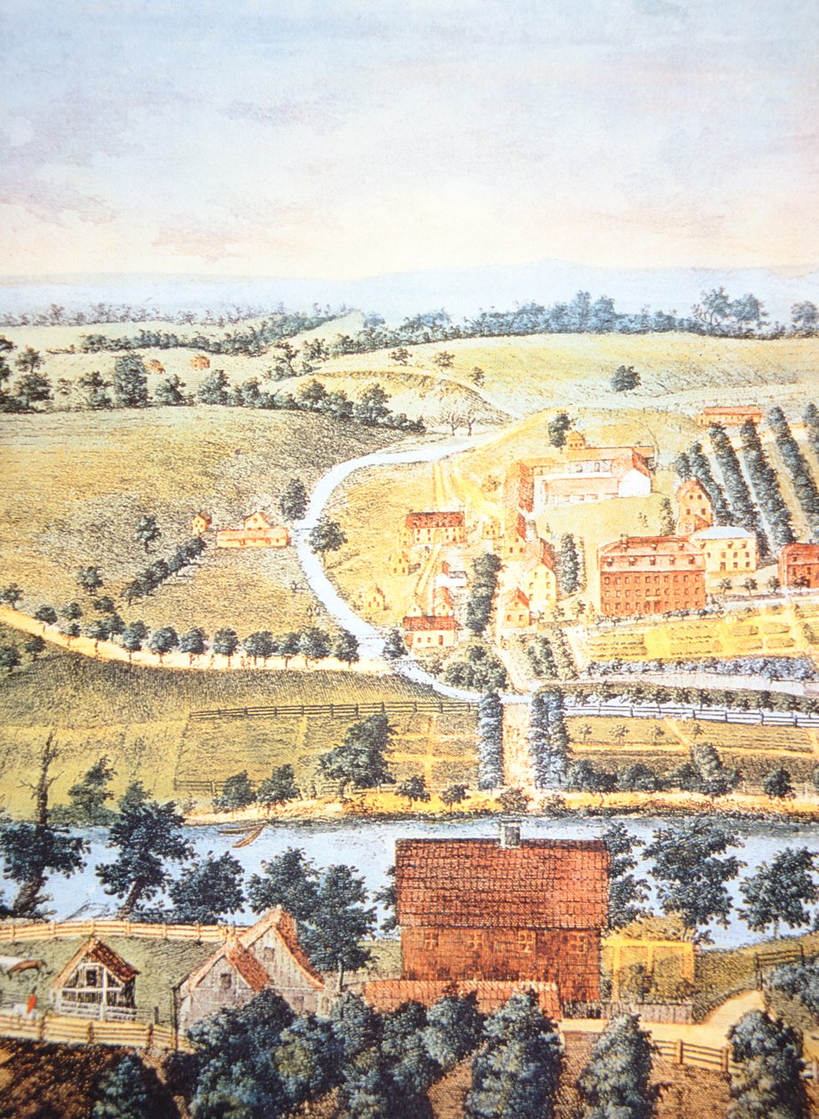 Tierras de cultivo cultivadas de Pensilvania en 1750 de American School