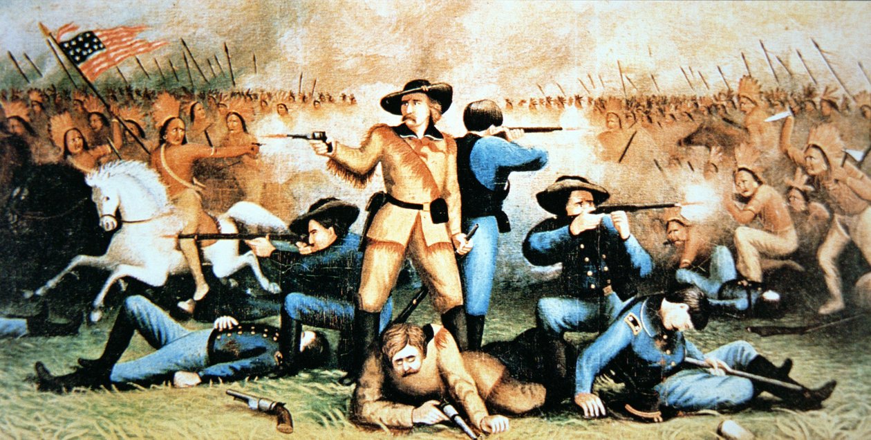 La última resistencia de Custer en la Batalla de Little Bighorn, 25 de junio de American School