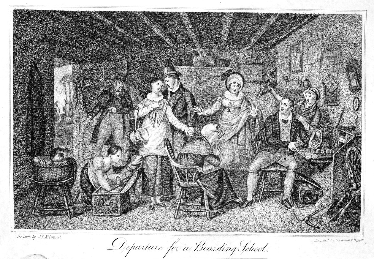 Partida para un internado, de la Revista Analectic, v.2., 1820 de American School