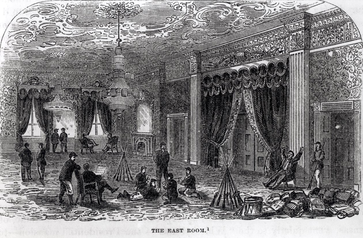 Sala Este de la Casa Blanca Durante la Guerra Civil, de 